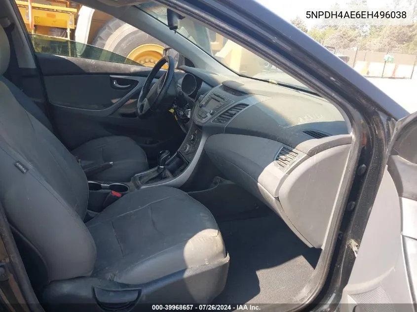 5NPDH4AE6EH496038 2014 Hyundai Elantra Limited