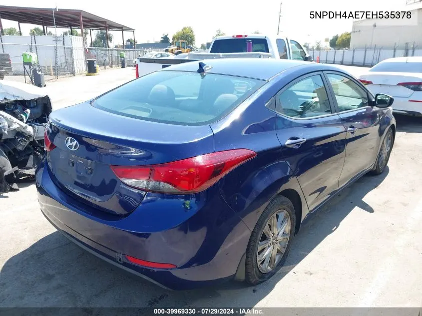 5NPDH4AE7EH535378 2014 Hyundai Elantra Se