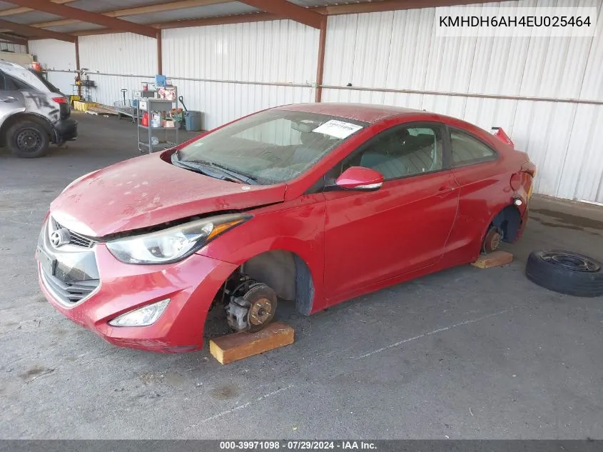 2014 Hyundai Elantra VIN: KMHDH6AH4EU025464 Lot: 39971098