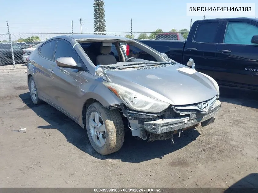 5NPDH4AE4EH463183 2014 Hyundai Elantra Se