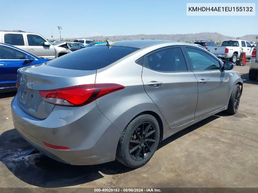 2014 Hyundai Elantra Se VIN: KMHDH4AE1EU155132 Lot: 40029183