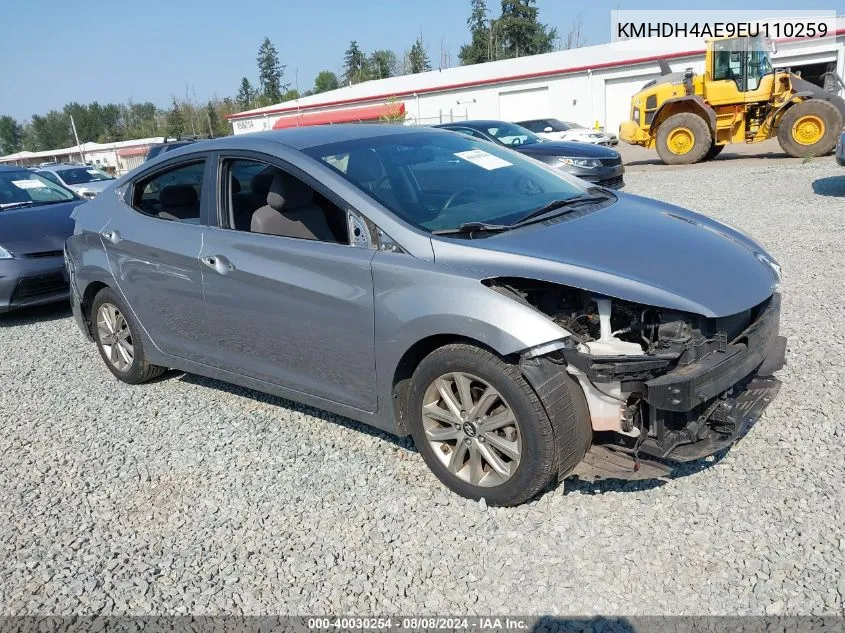 KMHDH4AE9EU110259 2014 Hyundai Elantra Se