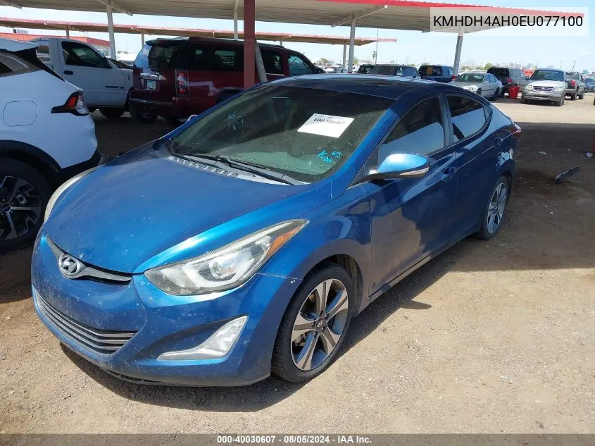 KMHDH4AH0EU077100 2014 Hyundai Elantra Sport