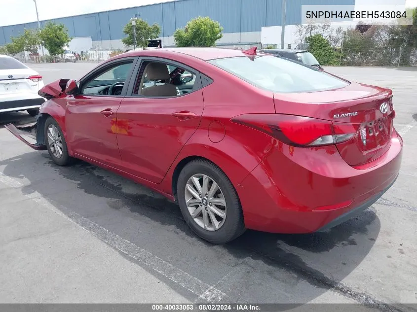 5NPDH4AE8EH543084 2014 Hyundai Elantra Se