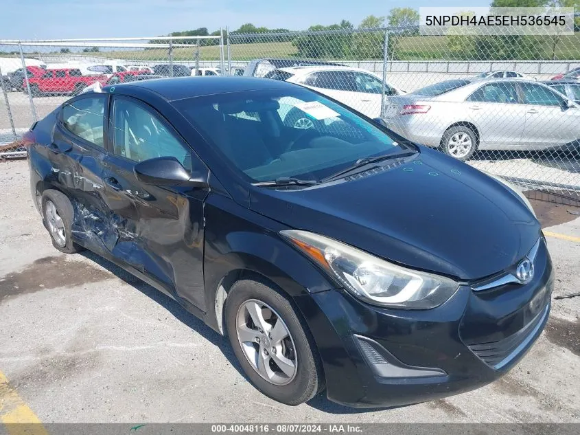 5NPDH4AE5EH536545 2014 Hyundai Elantra Se