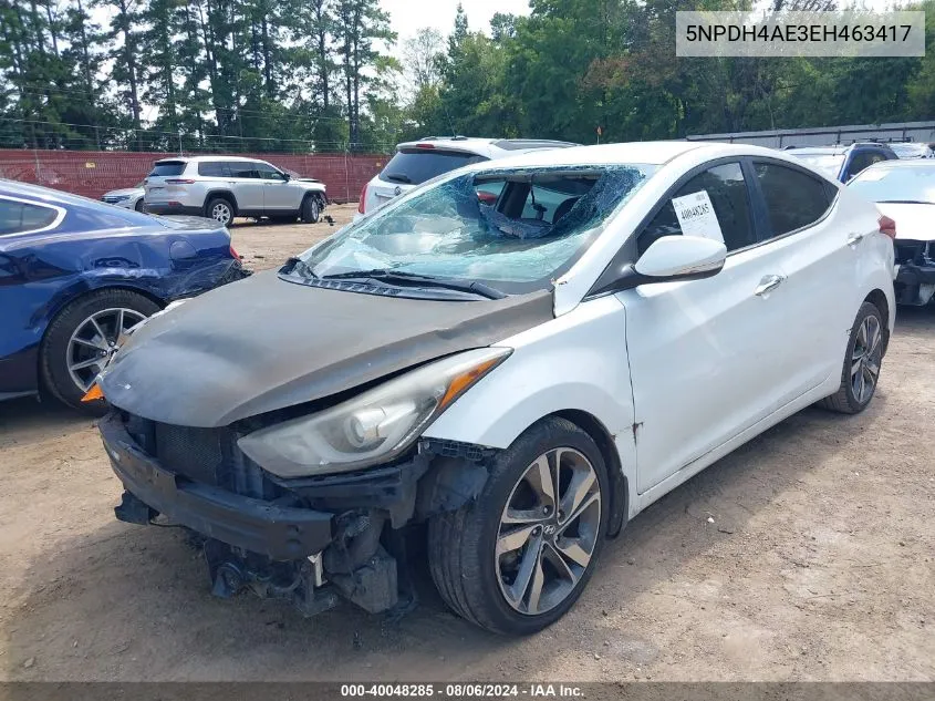 5NPDH4AE3EH463417 2014 Hyundai Elantra Limited