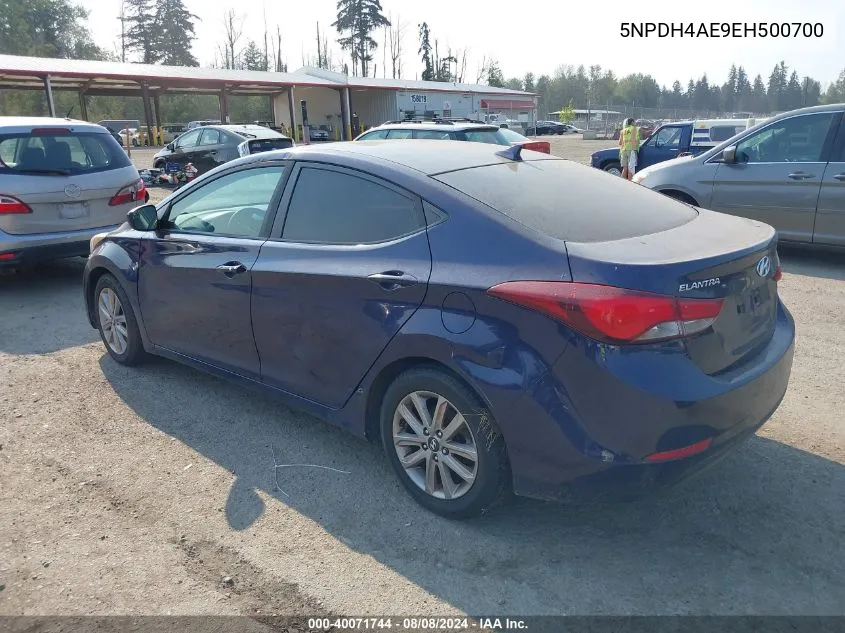 5NPDH4AE9EH500700 2014 Hyundai Elantra Se