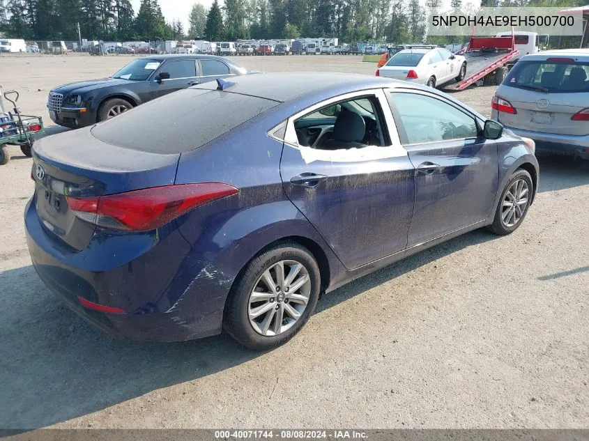 5NPDH4AE9EH500700 2014 Hyundai Elantra Se