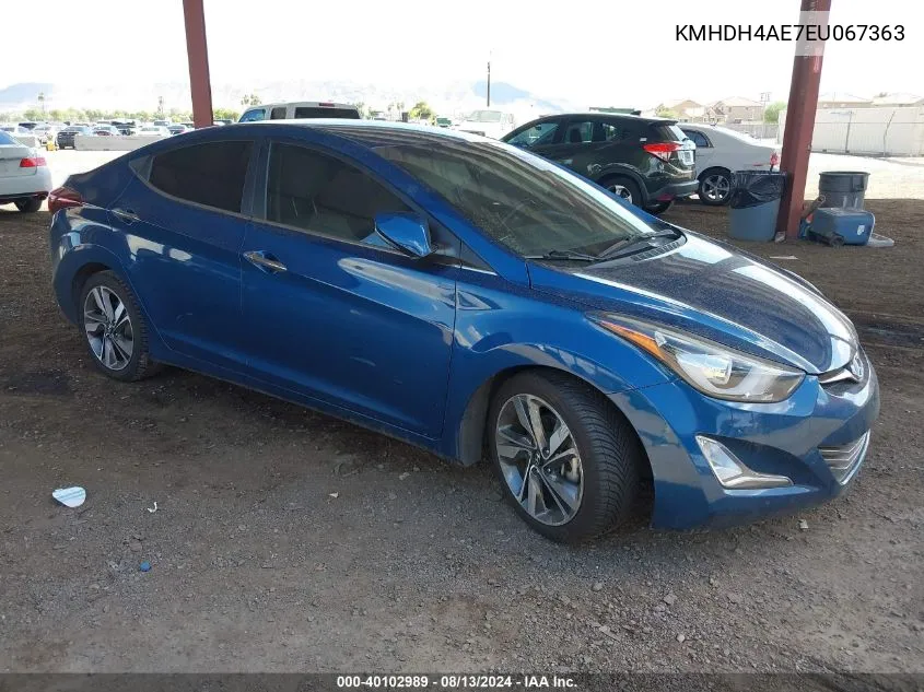 2014 Hyundai Elantra Limited VIN: KMHDH4AE7EU067363 Lot: 40102989