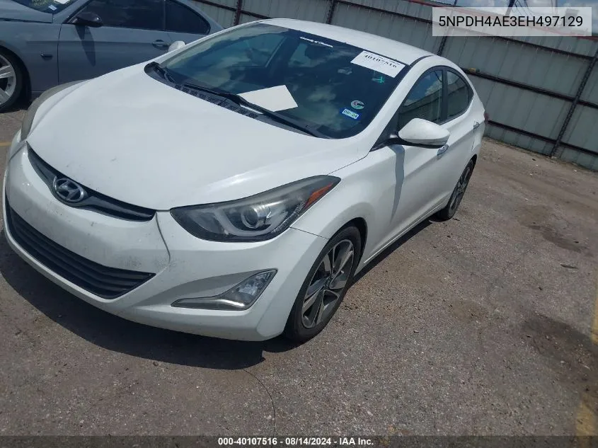 2014 Hyundai Elantra Se/Sport/Limited VIN: 5NPDH4AE3EH497129 Lot: 40107516