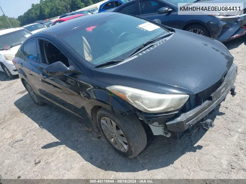 2014 Hyundai Elantra Se VIN: KMHDH4AE0EU084411 Lot: 40119548