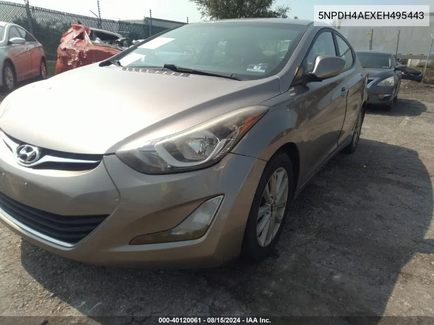 5NPDH4AEXEH495443 2014 Hyundai Elantra Se