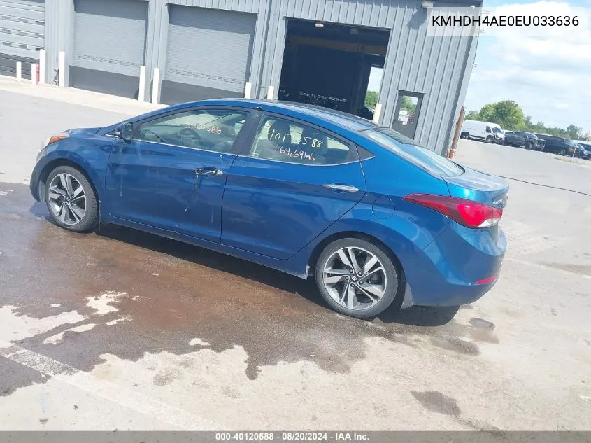 KMHDH4AE0EU033636 2014 Hyundai Elantra Limited