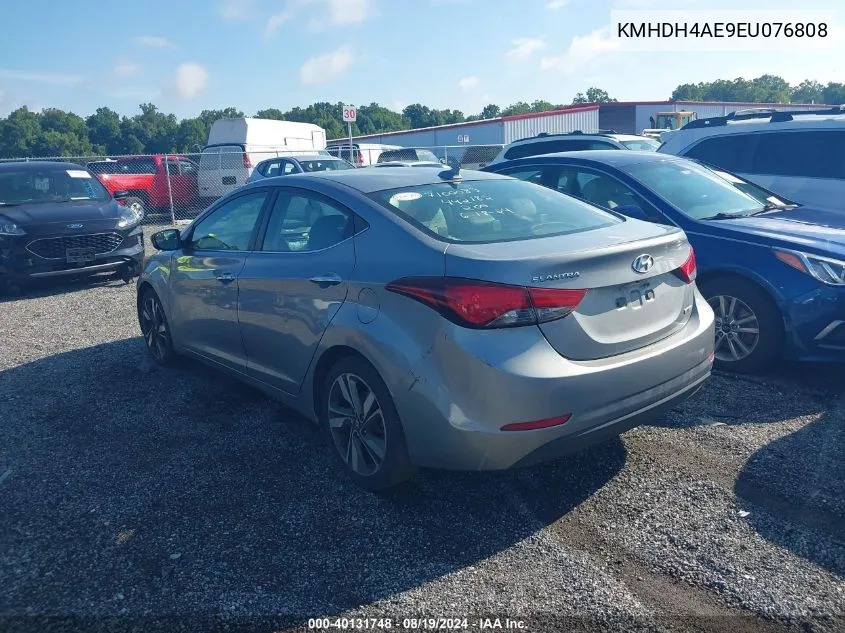 KMHDH4AE9EU076808 2014 Hyundai Elantra Limited