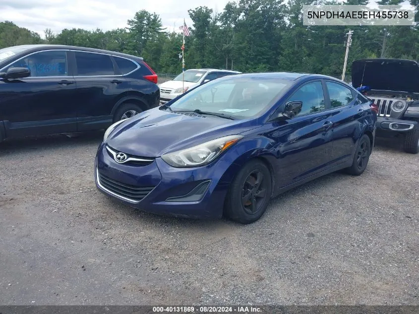 5NPDH4AE5EH455738 2014 Hyundai Elantra Se