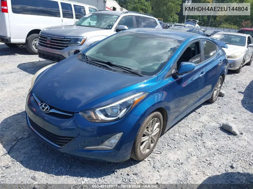 KMHDH4AE2EU144804 2014 Hyundai Elantra Se