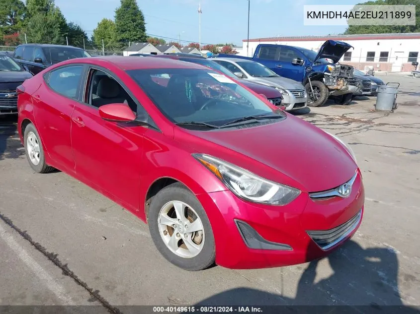 KMHDH4AE2EU211899 2014 Hyundai Elantra Se/Sport/Limited