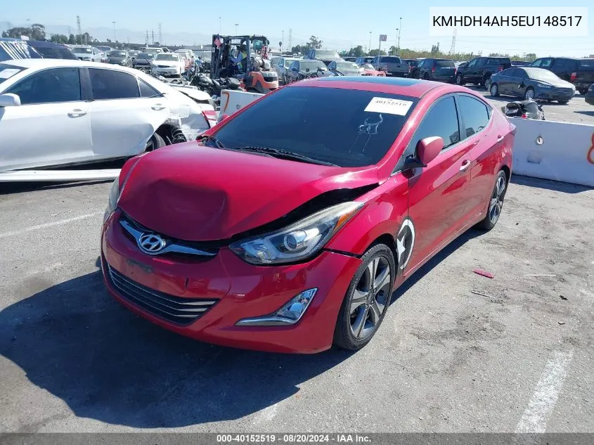 KMHDH4AH5EU148517 2014 Hyundai Elantra Se/Sport/Limited