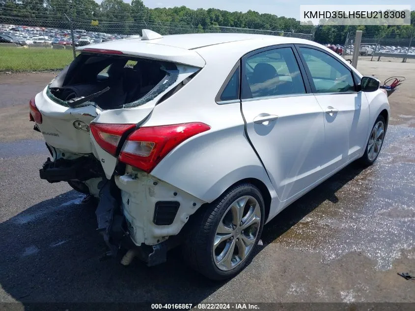 2014 Hyundai Elantra Gt VIN: KMHD35LH5EU218308 Lot: 40166867