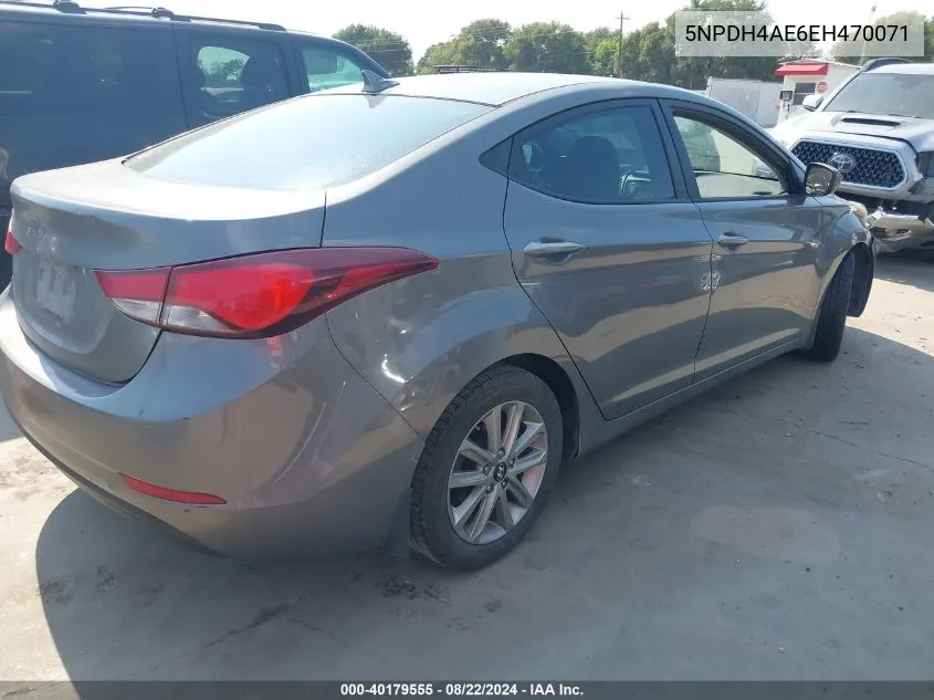 5NPDH4AE6EH470071 2014 Hyundai Elantra Se