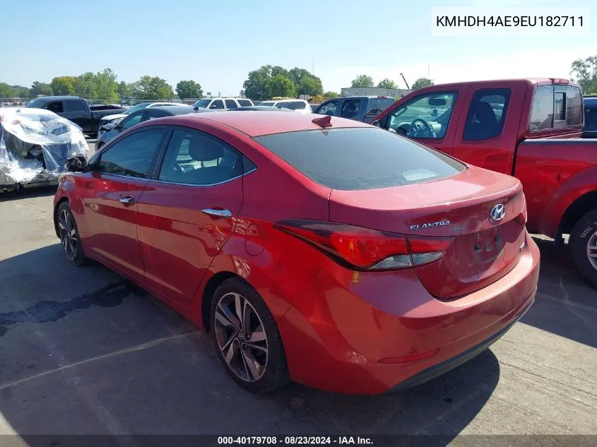 2014 Hyundai Elantra Limited VIN: KMHDH4AE9EU182711 Lot: 40179708