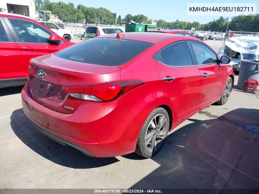 2014 Hyundai Elantra Limited VIN: KMHDH4AE9EU182711 Lot: 40179708