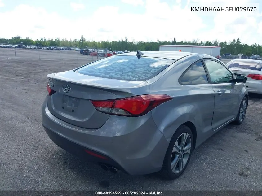 2014 Hyundai Elantra VIN: KMHDH6AH5EU029670 Lot: 40194559