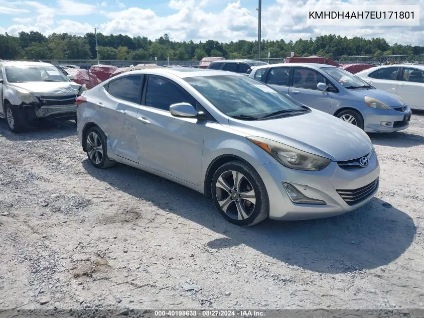 2014 Hyundai Elantra Sport VIN: KMHDH4AH7EU171801 Lot: 40198638