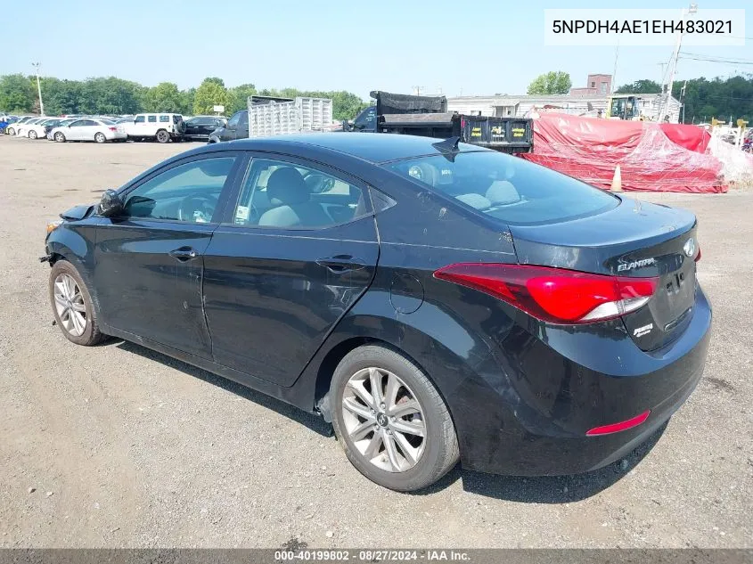 2014 Hyundai Elantra Se VIN: 5NPDH4AE1EH483021 Lot: 40199802