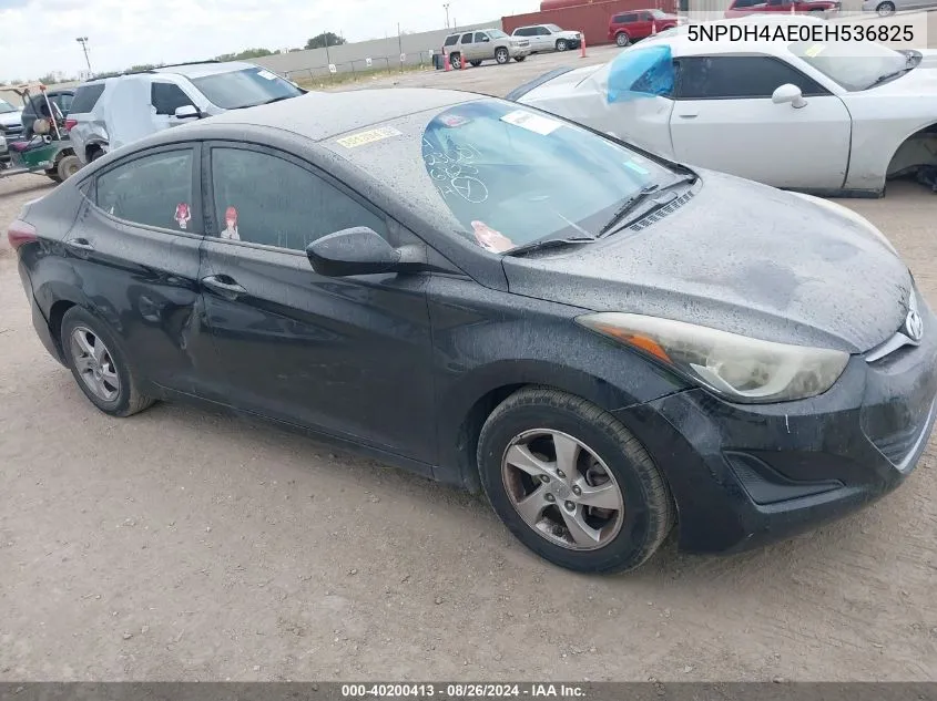 5NPDH4AE0EH536825 2014 Hyundai Elantra Se