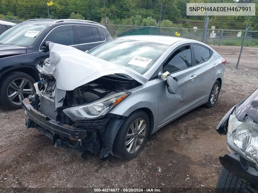 5NPDH4AE0EH467991 2014 Hyundai Elantra Se