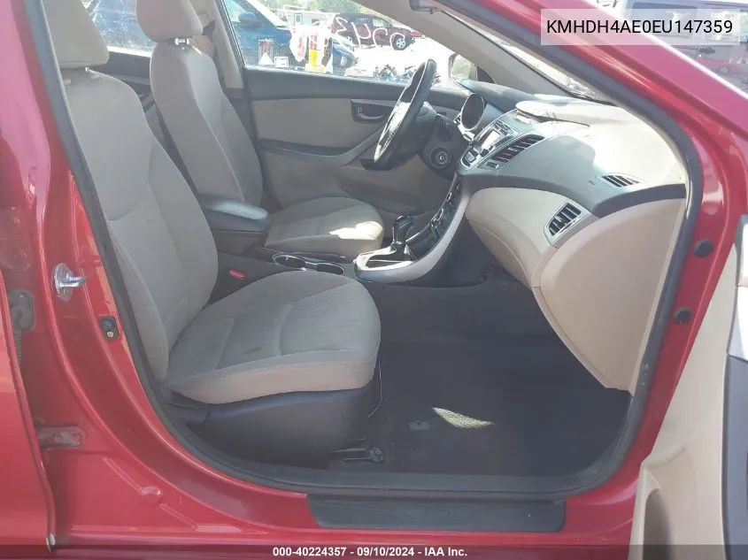 KMHDH4AE0EU147359 2014 Hyundai Elantra Se