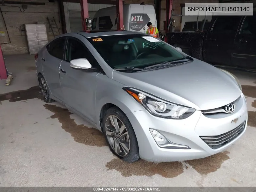 2014 Hyundai Elantra Limited VIN: 5NPDH4AE1EH503140 Lot: 40247147