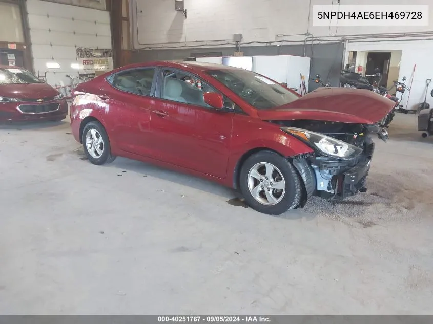 2014 Hyundai Elantra Se/Sport/Limited VIN: 5NPDH4AE6EH469728 Lot: 40251767