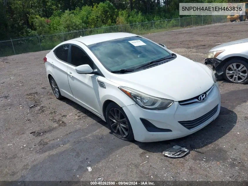 5NPDH4AE1EH463836 2014 Hyundai Elantra Se