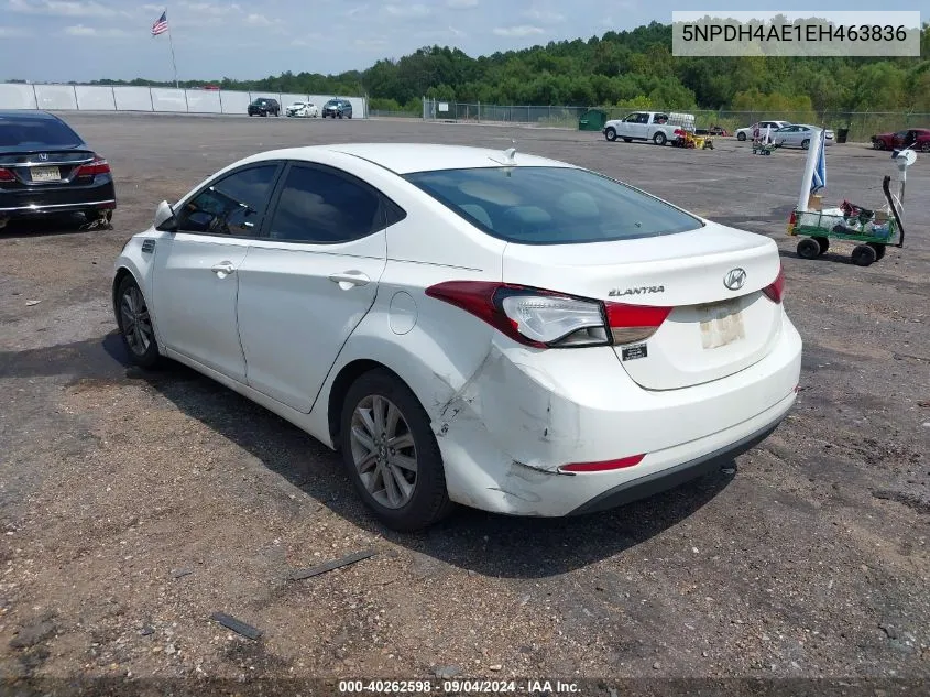 5NPDH4AE1EH463836 2014 Hyundai Elantra Se