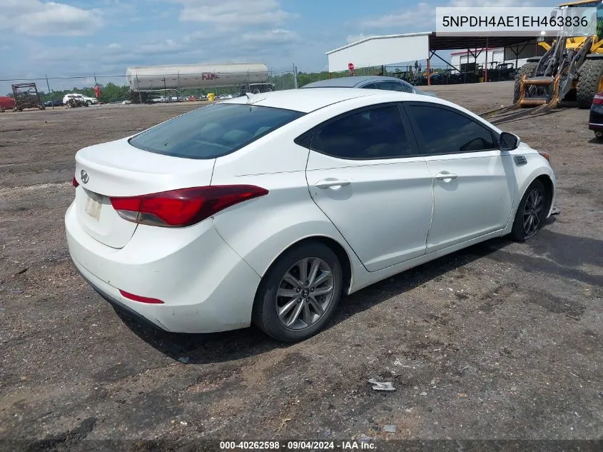 2014 Hyundai Elantra Se VIN: 5NPDH4AE1EH463836 Lot: 40262598