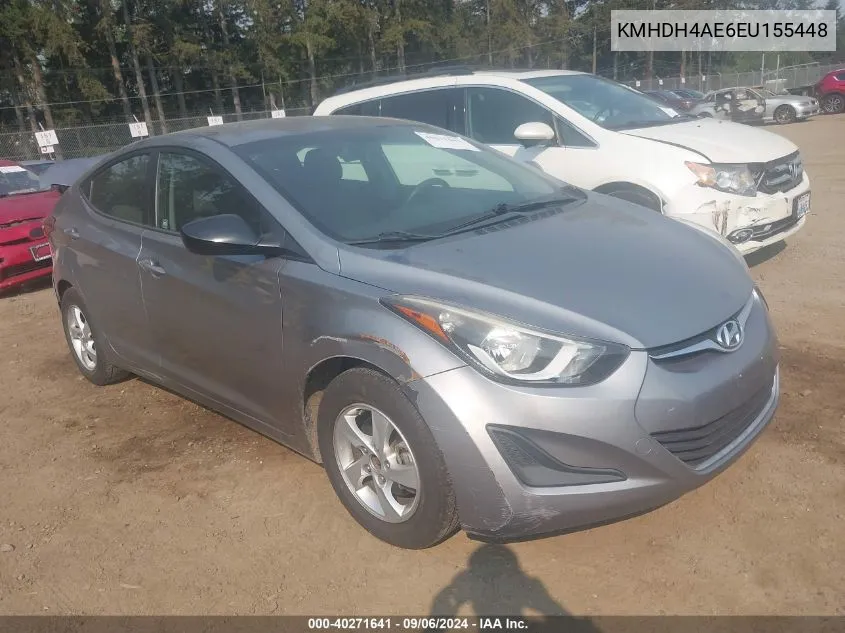 2014 Hyundai Elantra Se VIN: KMHDH4AE6EU155448 Lot: 40271641