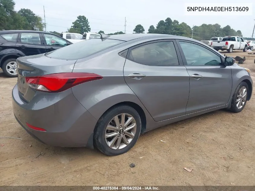 5NPDH4AE0EH513609 2014 Hyundai Elantra Se