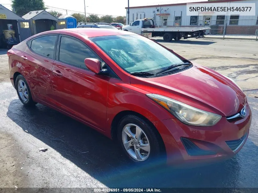 2014 Hyundai Elantra Se VIN: 5NPDH4AE5EH546377 Lot: 40276951