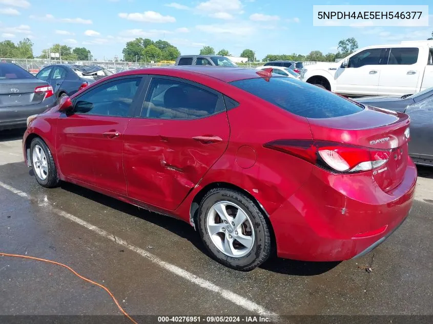 2014 Hyundai Elantra Se VIN: 5NPDH4AE5EH546377 Lot: 40276951