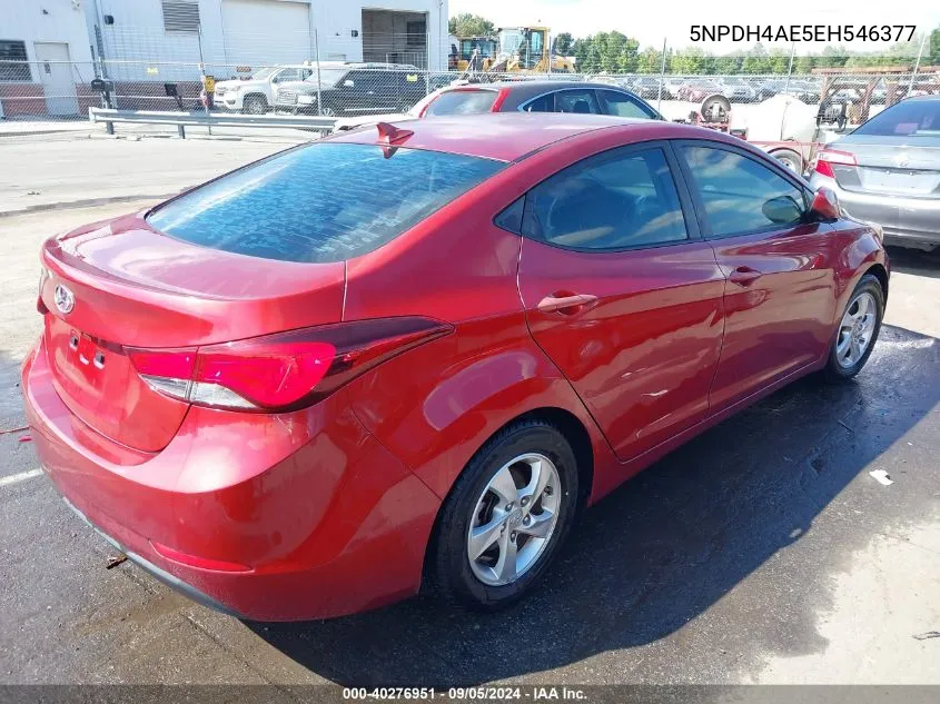 5NPDH4AE5EH546377 2014 Hyundai Elantra Se