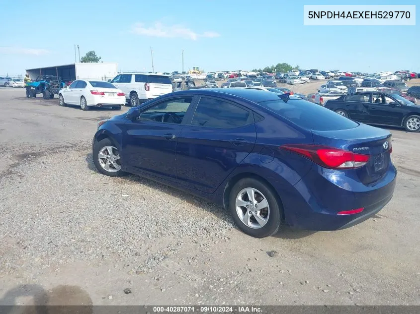 2014 Hyundai Elantra Se VIN: 5NPDH4AEXEH529770 Lot: 40287071