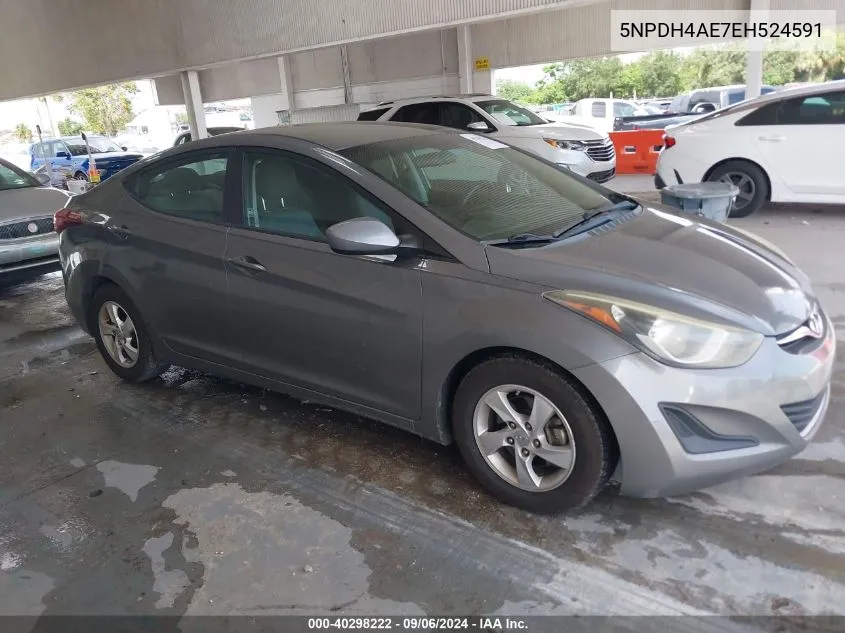 2014 Hyundai Elantra Se VIN: 5NPDH4AE7EH524591 Lot: 40298222