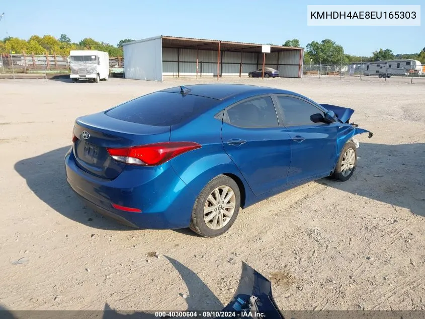 KMHDH4AE8EU165303 2014 Hyundai Elantra Se