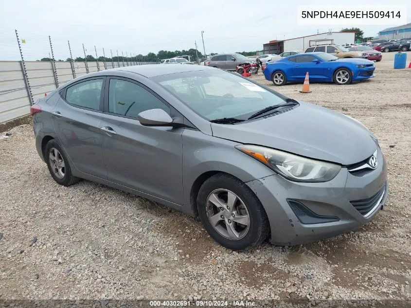 2014 Hyundai Elantra Se VIN: 5NPDH4AE9EH509414 Lot: 40302691