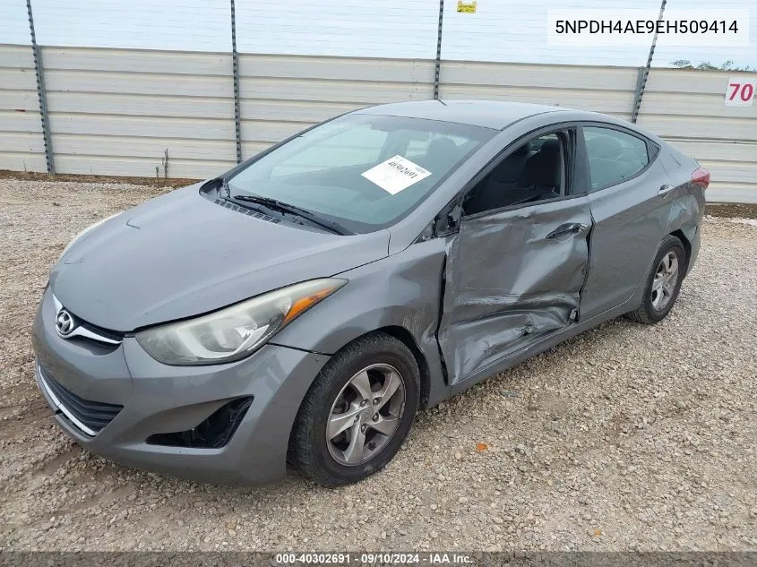 2014 Hyundai Elantra Se VIN: 5NPDH4AE9EH509414 Lot: 40302691