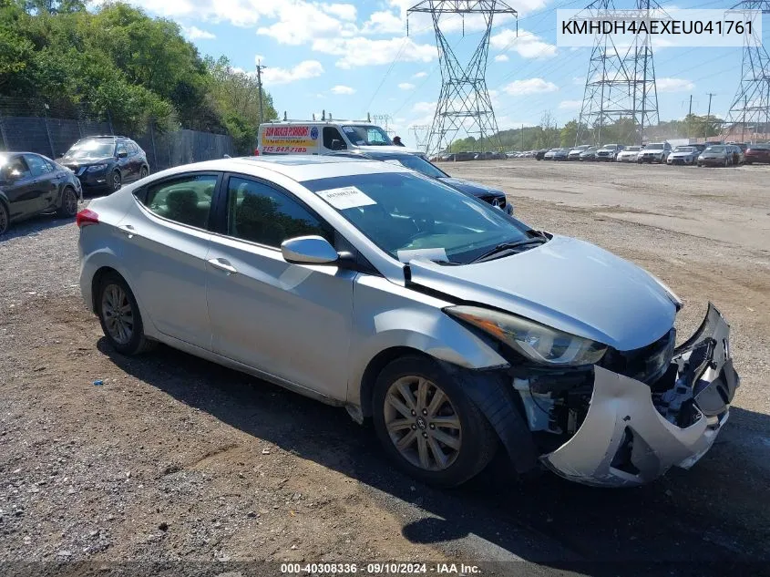 KMHDH4AEXEU041761 2014 Hyundai Elantra Se