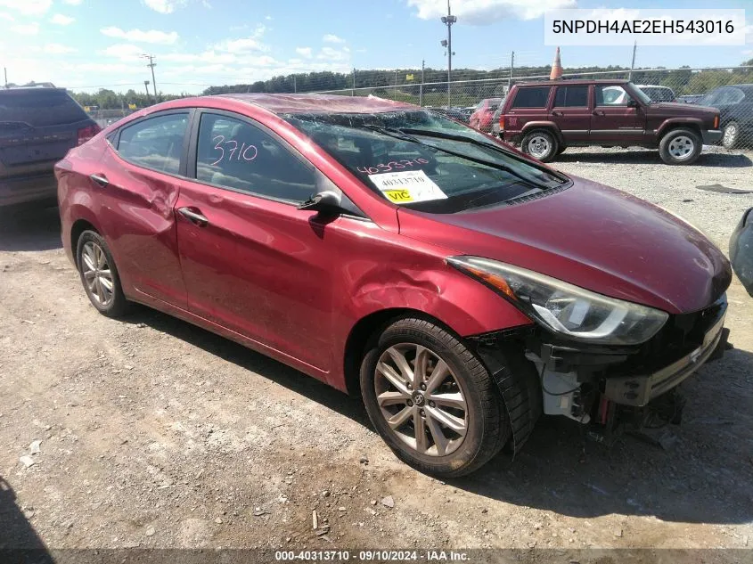 5NPDH4AE2EH543016 2014 Hyundai Elantra Se/Sport/Limited