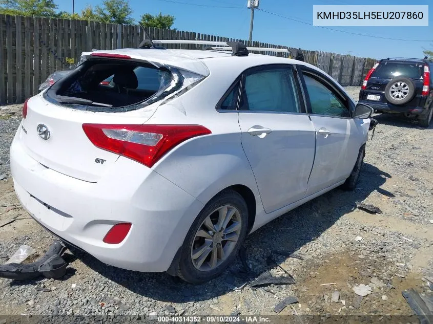 2014 Hyundai Elantra Gt VIN: KMHD35LH5EU207860 Lot: 40314352